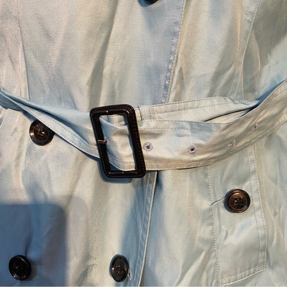 Michael Kors women’s light blue  double breasted belted trench coat in‎ size XL - Picture 5 of 12